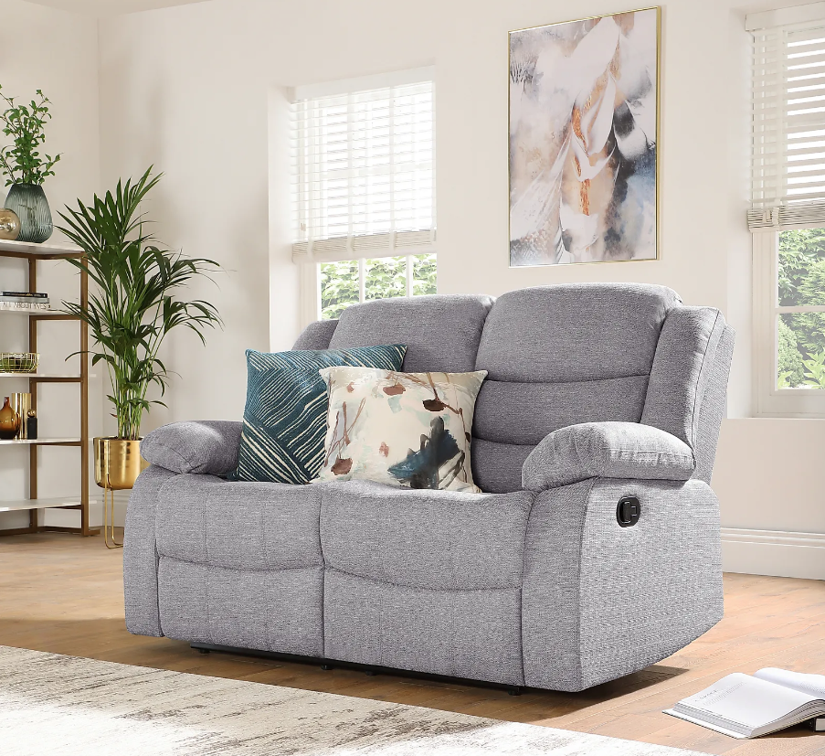 Sorrento Fabric Recliner Sofa Set - Grey