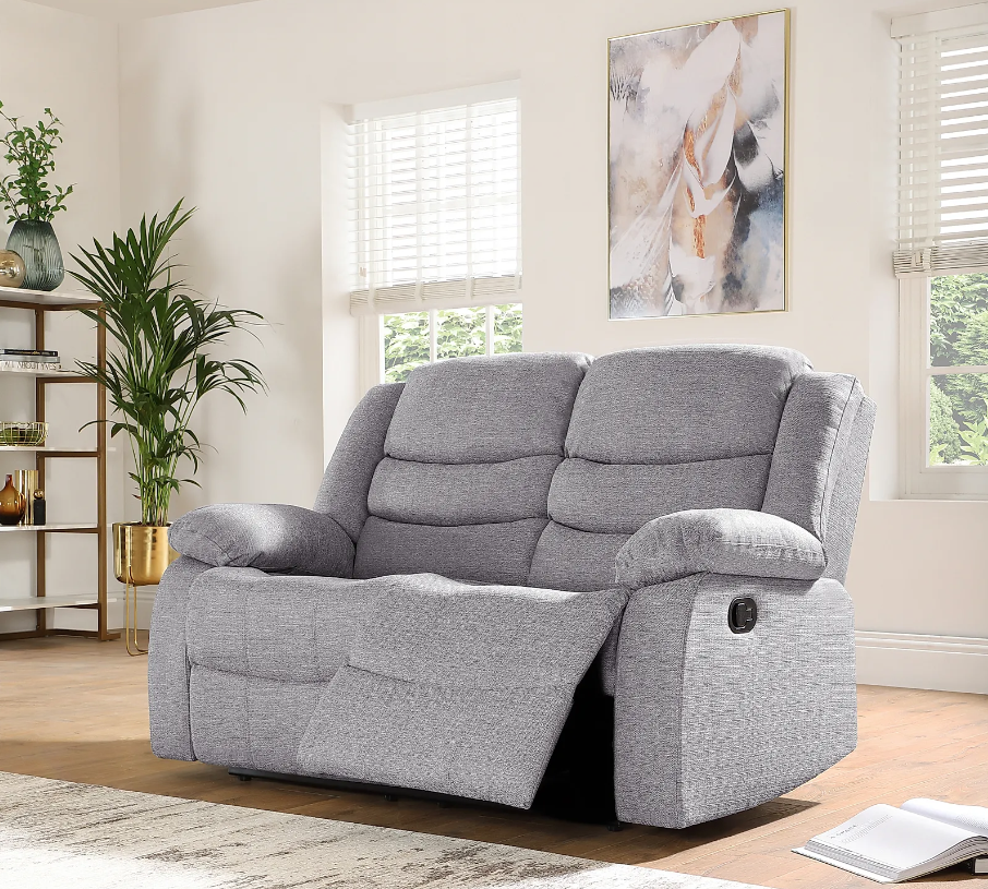 Sorrento Fabric Recliner Sofa Set - Grey