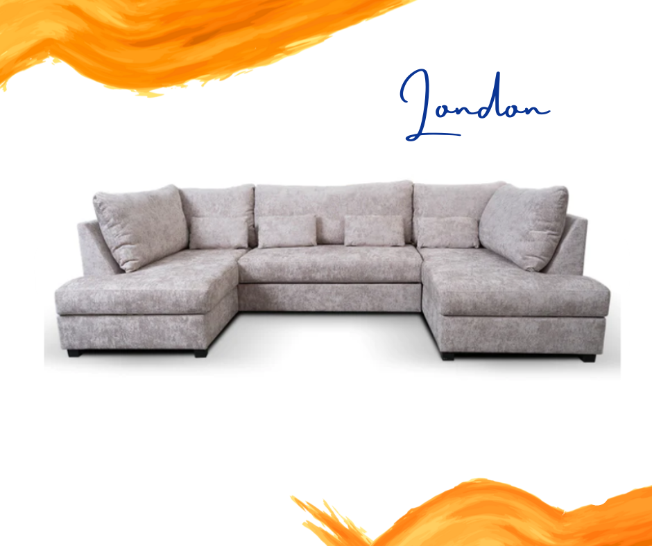 London U Shape Fabric Sofa