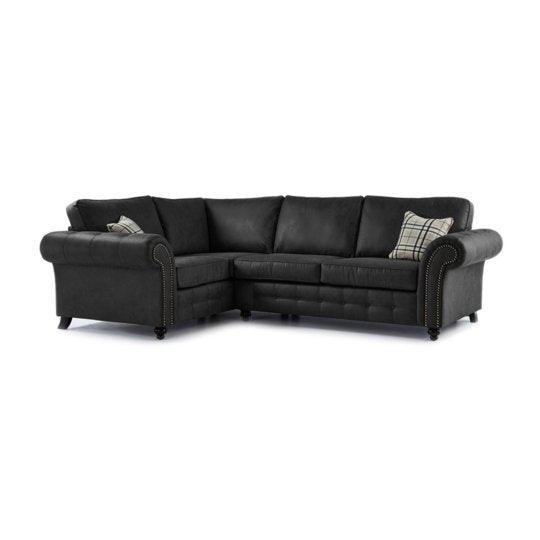 Oakland Fabric and Leather Corner Sofa Collection - loveyourbed.co.uk