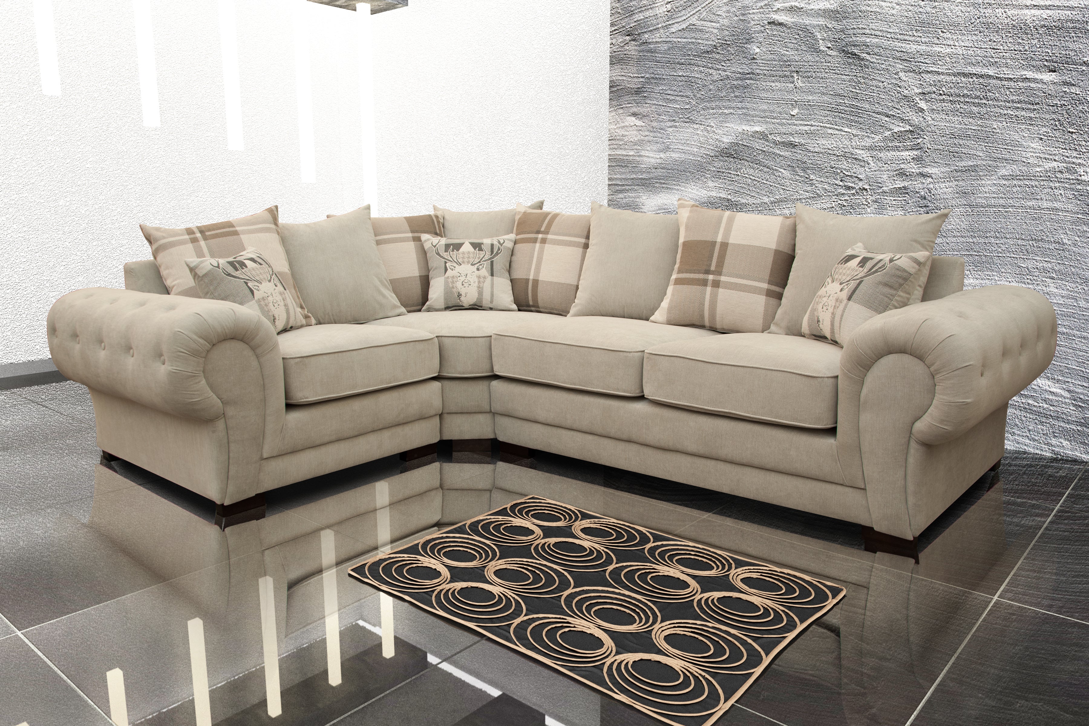 Verona Fabric  ScatterBack Corner Sofa Collection