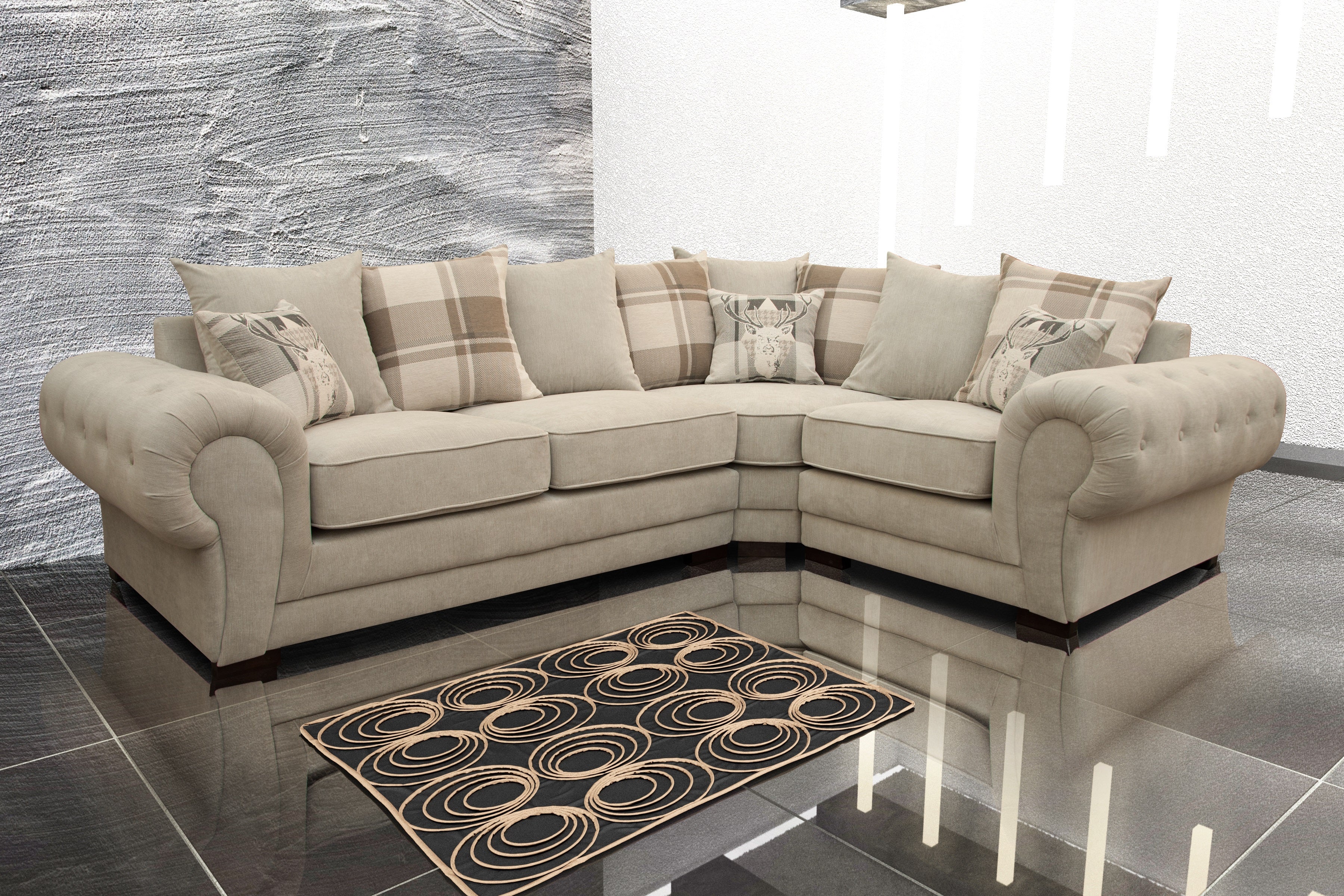 Verona Fabric  ScatterBack Corner Sofa Collection