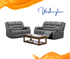 The Washington Leather Recliner Suite - Grey